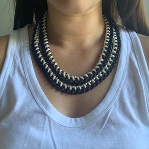 Banana Republic Chain Link & Crystal Necklace